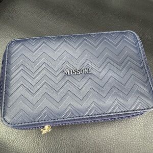 Missoni Navy Zigzag Clutch